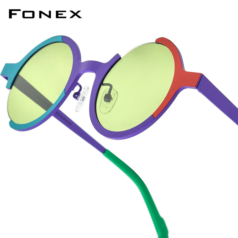 FONEX Titanium Polarized Sunglasses | Vintage Retro Round Shades for Men & Women | Japanese Style | FREE SHIPPING 🕶️✨