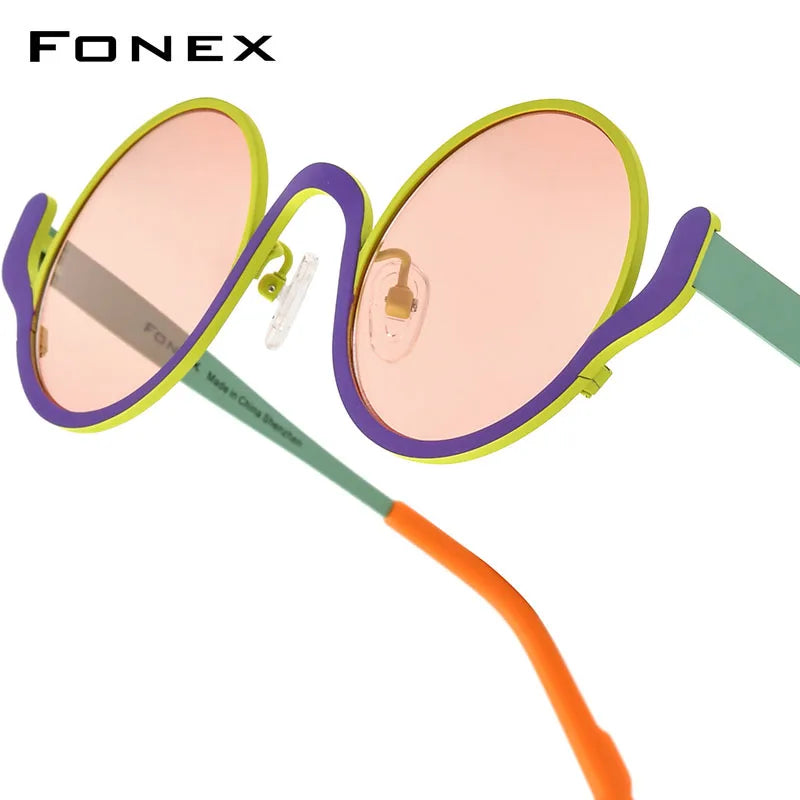 FONEX Titanium Polarized Sunglasses | Vintage Retro Round Shades for Men & Women | Japanese Style | FREE SHIPPING 🕶️✨