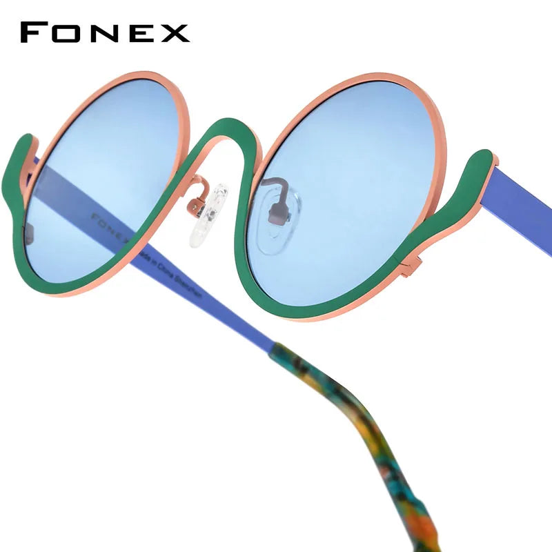 FONEX Titanium Polarized Sunglasses | Vintage Retro Round Shades for Men & Women | Japanese Style | FREE SHIPPING 🕶️✨