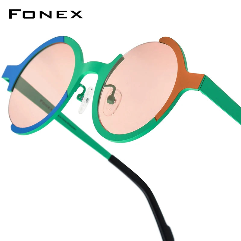 FONEX Titanium Polarized Sunglasses | Vintage Retro Round Shades for Men & Women | Japanese Style | FREE SHIPPING 🕶️✨