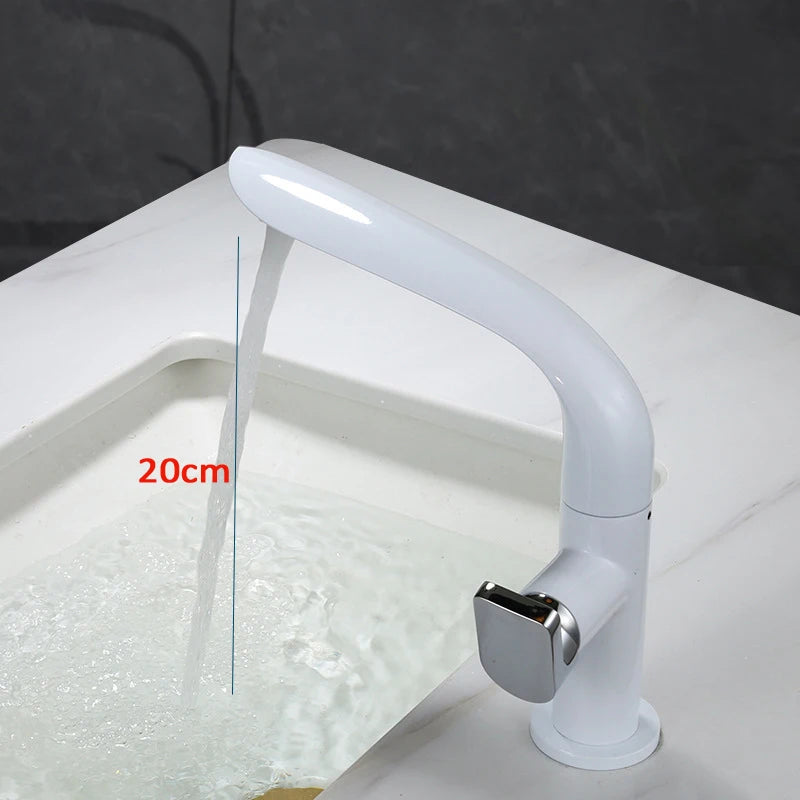 Brushed Gold Basin Faucet Brass Bathroom Faucet Mixer Tap Gold Wash basin Faucet Single Handle Hot & Cold Lavotory Faucet