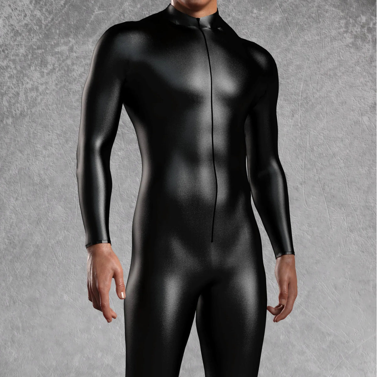 Men's Black Cyberpunk Cosplay Jumpsuit — Elastic Steampunk Costume Romper