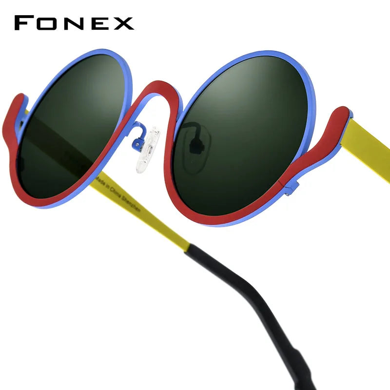 FONEX Titanium Polarized Sunglasses | Vintage Retro Round Shades for Men & Women | Japanese Style | FREE SHIPPING 🕶️✨