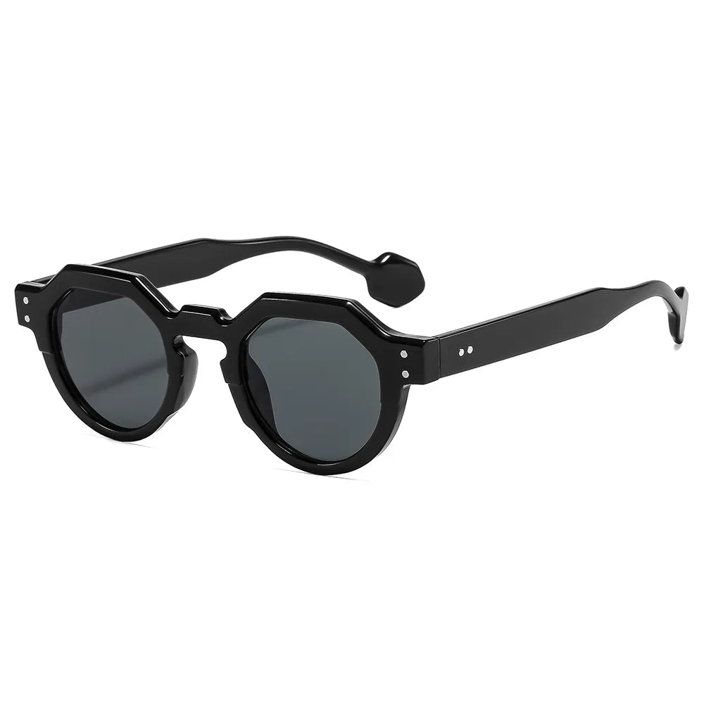 Women's Small Irregular Square Sunglasses | Retro Round Rivet Punk Shades | UV400 Unisex Fashion Eyewear | FREE SHIPPING 🕶️✨