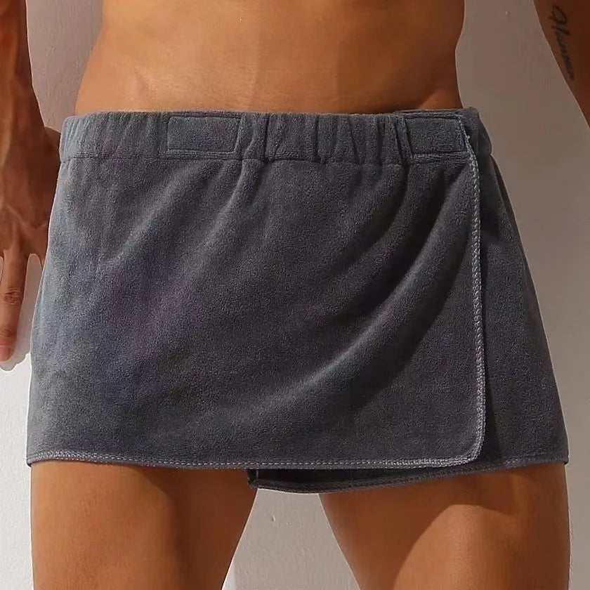 Men Wearable Bath Towel Pants Soft Microfiber Magic Underwear Sexy Man Swimming Panties Gym Sauna Travel Beach Boxer for Adults