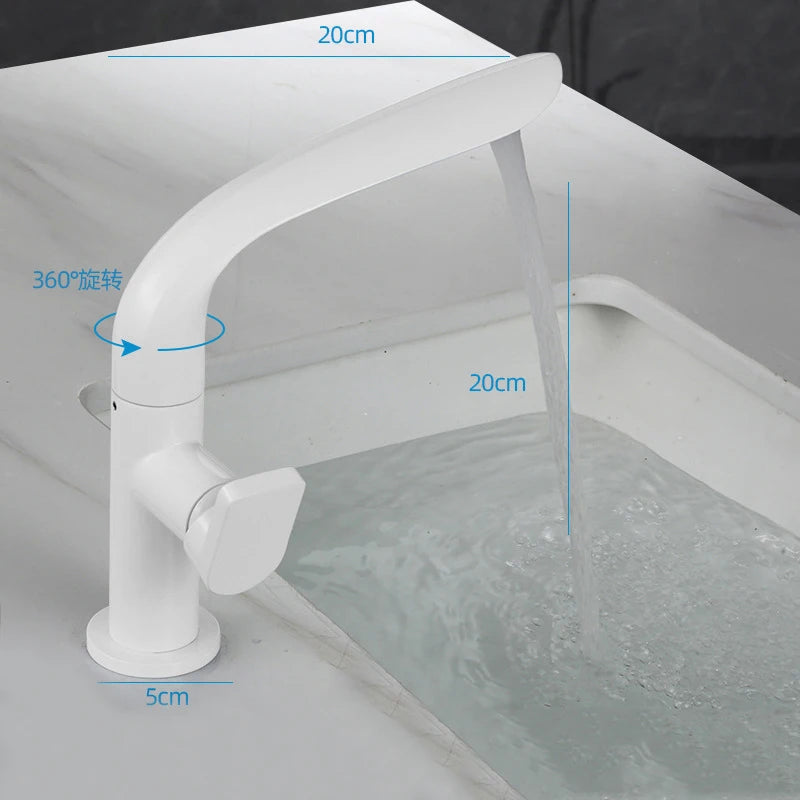 Brushed Gold Basin Faucet Brass Bathroom Faucet Mixer Tap Gold Wash basin Faucet Single Handle Hot & Cold Lavotory Faucet