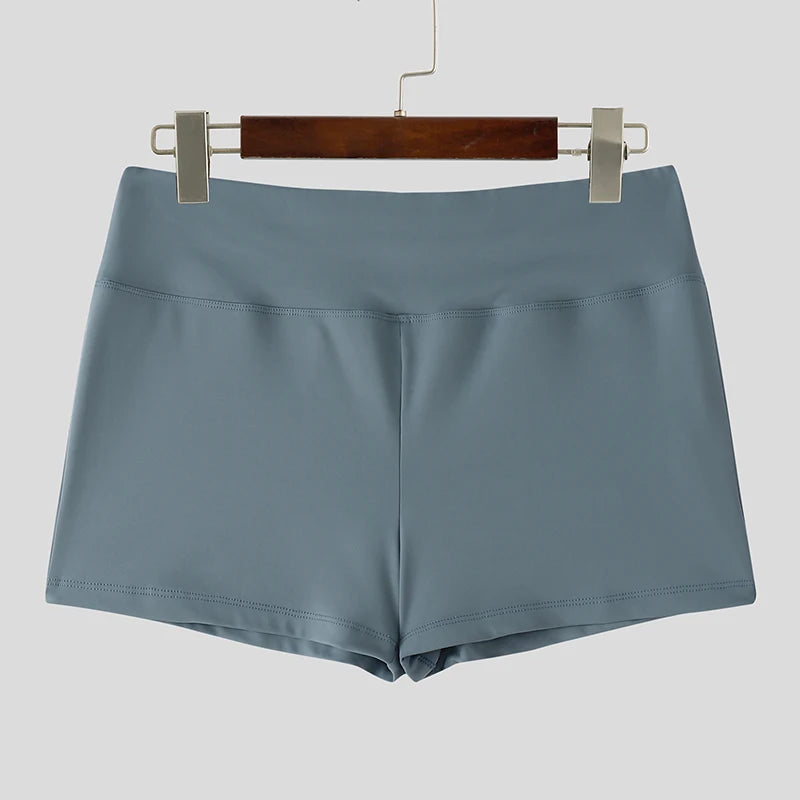 Men's Casual Shorts Elastic Waist Solid Color Jogger Shorts with Pockets Summer Streetwear 2026