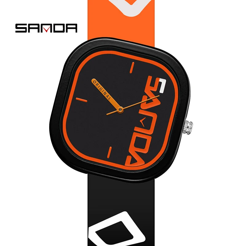 Original SANDA Men's Quartz Sports Watch | Waterproof Silicone Strap | Casual Fashion Wristwatch | Simple Design | FREE SHIPPING ⌚🏃‍♂️