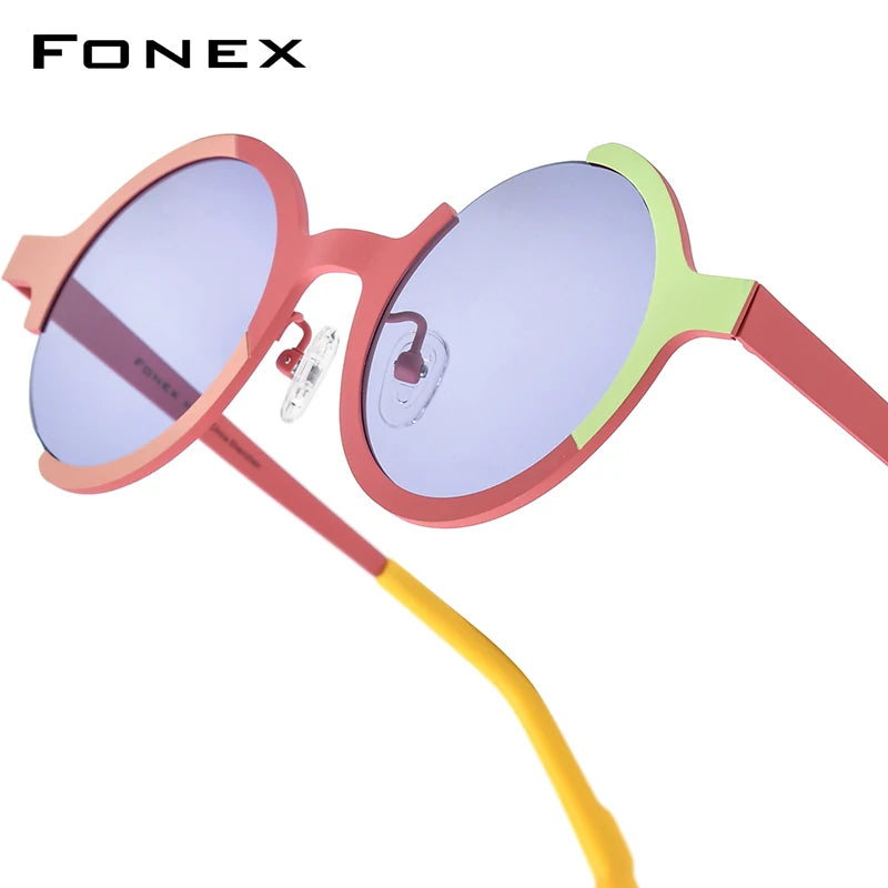 FONEX Titanium Polarized Sunglasses | Vintage Retro Round Shades for Men & Women | Japanese Style | FREE SHIPPING 🕶️✨