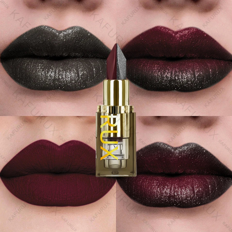 11 Color Two-tone  Lipstick Purple Black Glitter Matte 2 pc Lipsticks Makeup Easy To Use Lip Tint Makeup Gifts Red Black Cosmetics