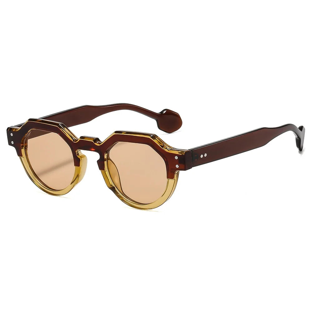 Women's Small Irregular Square Sunglasses | Retro Round Rivet Punk Shades | UV400 Unisex Fashion Eyewear | FREE SHIPPING 🕶️✨