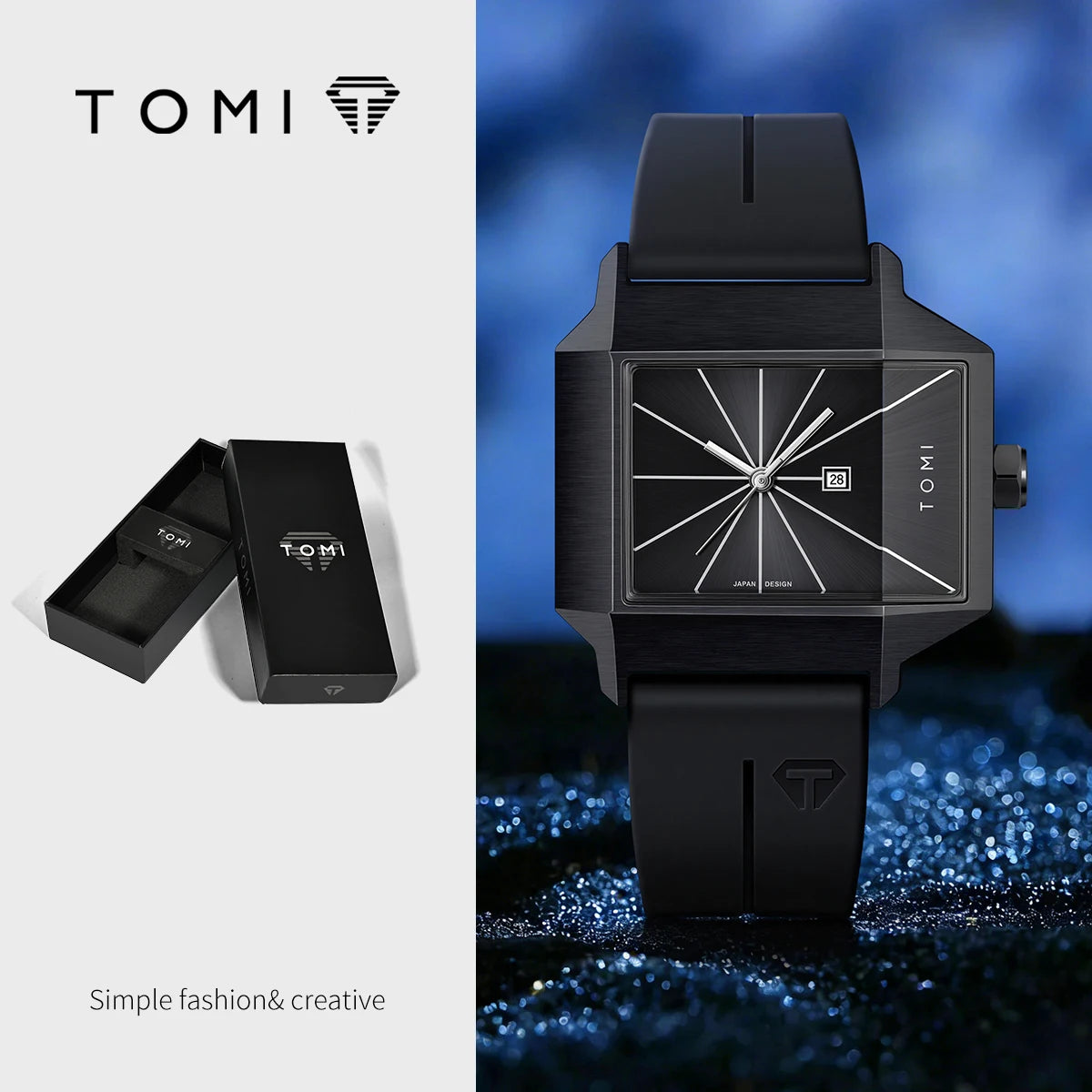 TOMI Simple Men's Watch New Calendar Quartz Business Fashion Wristwatch Textured Men's Gift