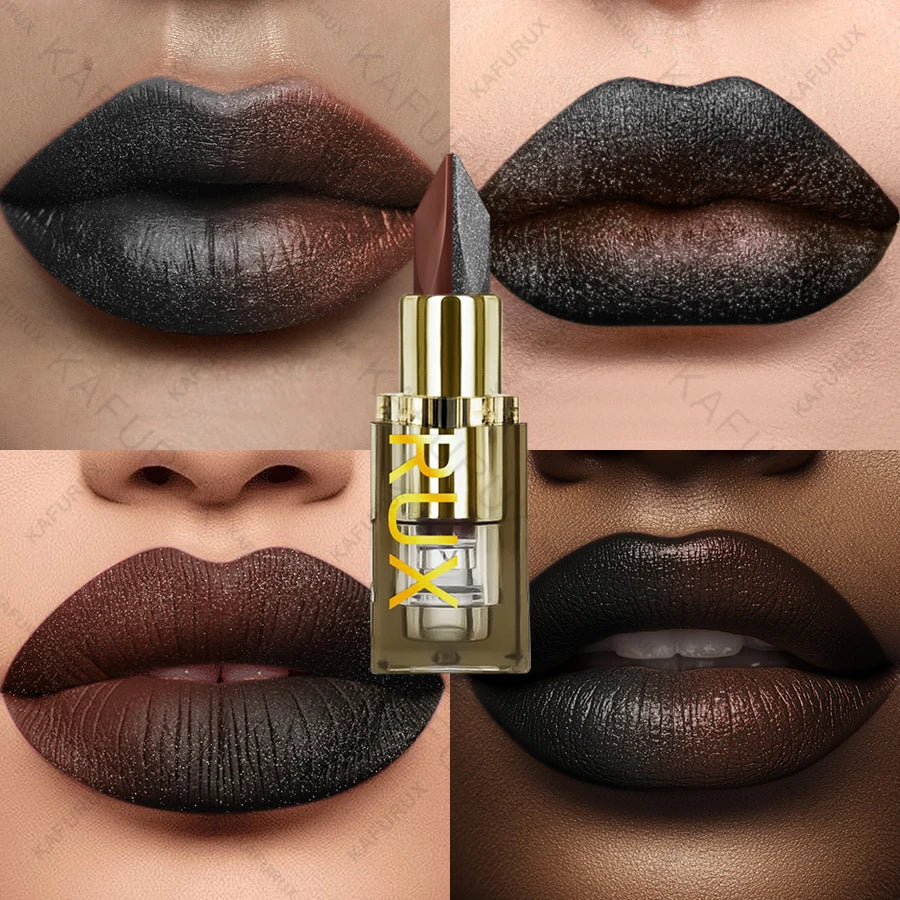 11 Color Two-tone  Lipstick Purple Black Glitter Matte 2 pc Lipsticks Makeup Easy To Use Lip Tint Makeup Gifts Red Black Cosmetics