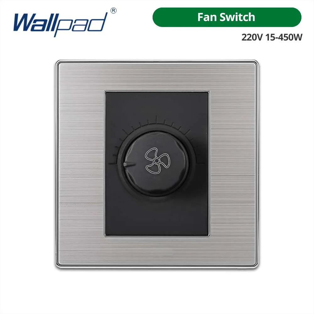Wallpad LED Light Switch Wall Switches Stainless steel Panel Sockets One-side Click Acrylic Button Interrupteur AC110~250V