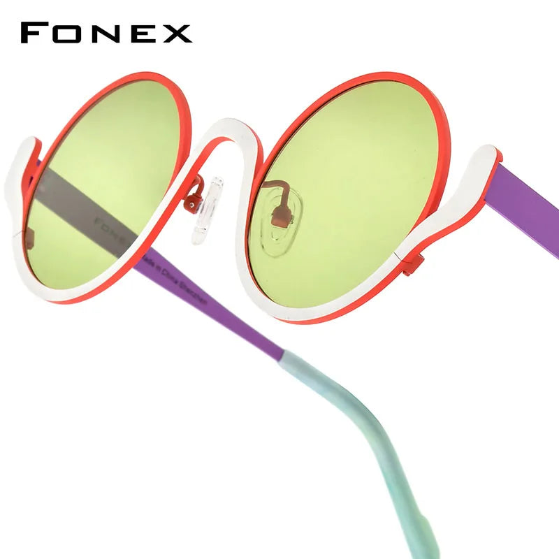 FONEX Titanium Polarized Sunglasses | Vintage Retro Round Shades for Men & Women | Japanese Style | FREE SHIPPING 🕶️✨