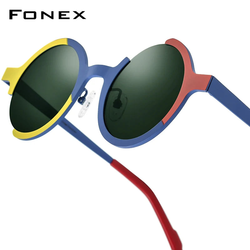FONEX Titanium Polarized Sunglasses | Vintage Retro Round Shades for Men & Women | Japanese Style | FREE SHIPPING 🕶️✨