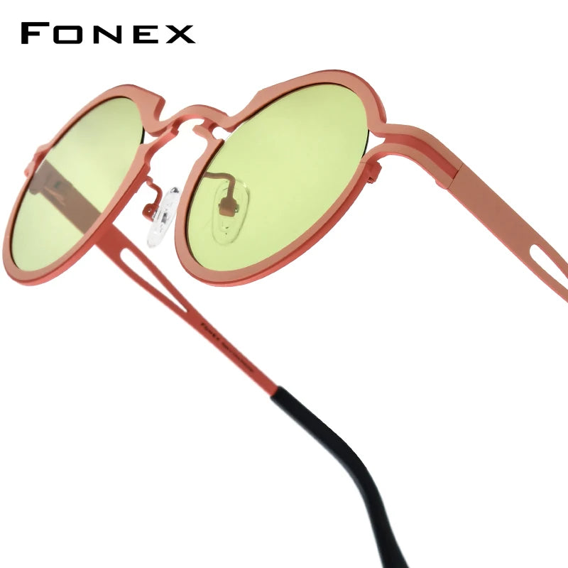 FONEX Titanium Polarized Sunglasses | Vintage Retro Round Shades for Men & Women | Japanese Style | FREE SHIPPING 🕶️✨