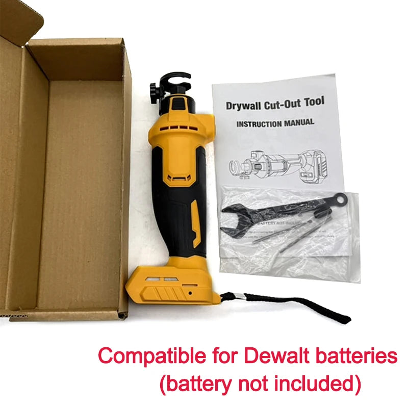 Brushless 3-Speed Electric Drywall Cut-Out Tool — 30,000 RPM Cordless Rotary Saw for DeWalt/Makita Batteries