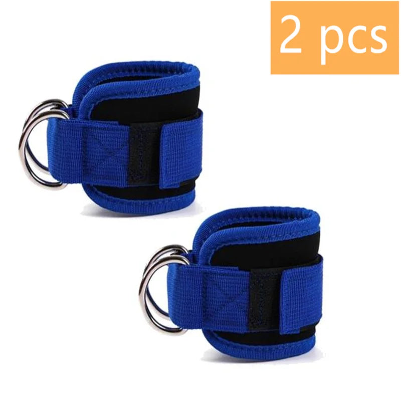 Cable Ankle Straps 1/2/4-Pack | Adjustable Double D-Ring Gym Ankle Cuffs | Glute & Leg Training | FREE SHIPPING 💪