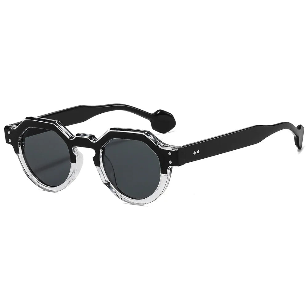 Women's Small Irregular Square Sunglasses | Retro Round Rivet Punk Shades | UV400 Unisex Fashion Eyewear | FREE SHIPPING 🕶️✨