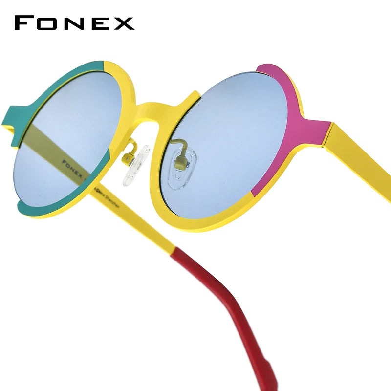 FONEX Titanium Polarized Sunglasses | Vintage Retro Round Shades for Men & Women | Japanese Style | FREE SHIPPING 🕶️✨
