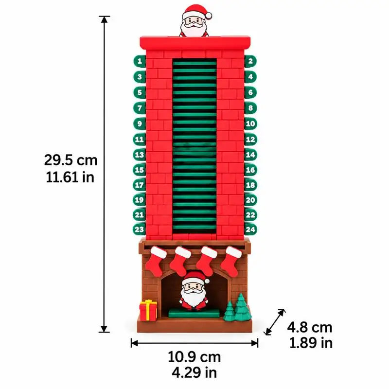 3D Printed Santa Chimney Advent Calendar | 24-Day Christmas Countdown | Interactive Holiday Decor | FREE SHIPPING 🎅🎄
