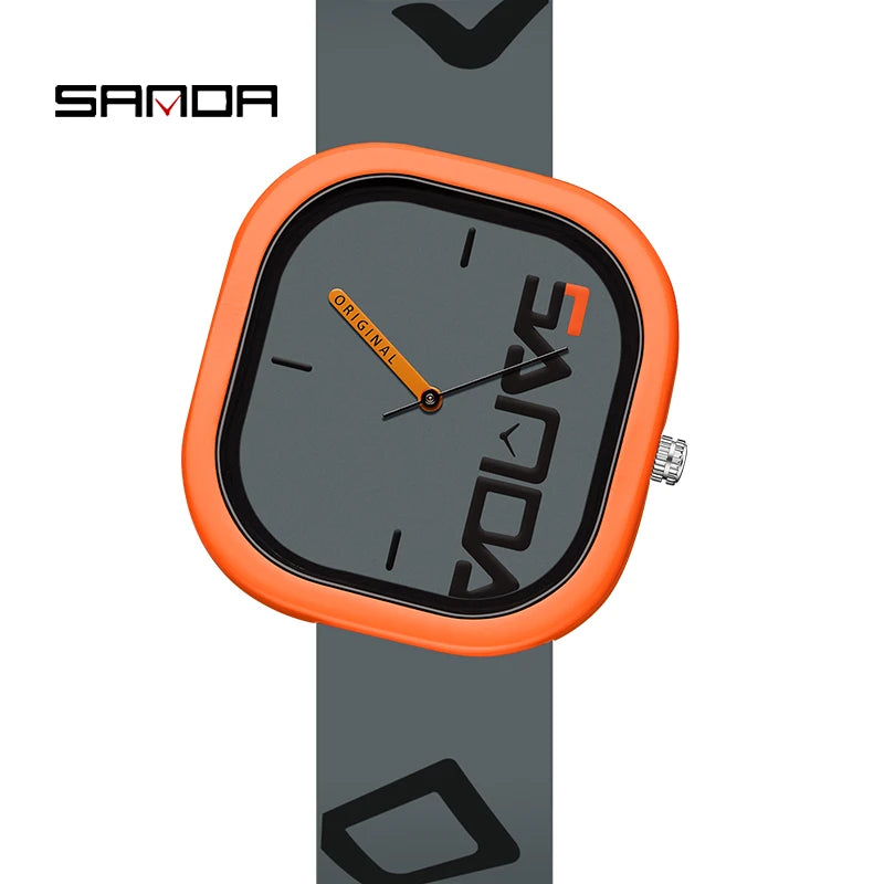 Original SANDA Men's Quartz Sports Watch | Waterproof Silicone Strap | Casual Fashion Wristwatch | Simple Design | FREE SHIPPING ⌚🏃‍♂️