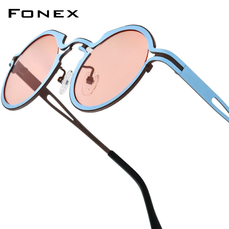 FONEX Titanium Polarized Sunglasses | Vintage Retro Round Shades for Men & Women | Japanese Style | FREE SHIPPING 🕶️✨