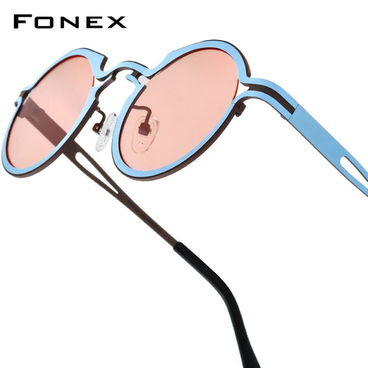 FONEX Titanium Polarized Sunglasses | Vintage Retro Round Shades for Men & Women | Japanese Style | FREE SHIPPING 🕶️✨