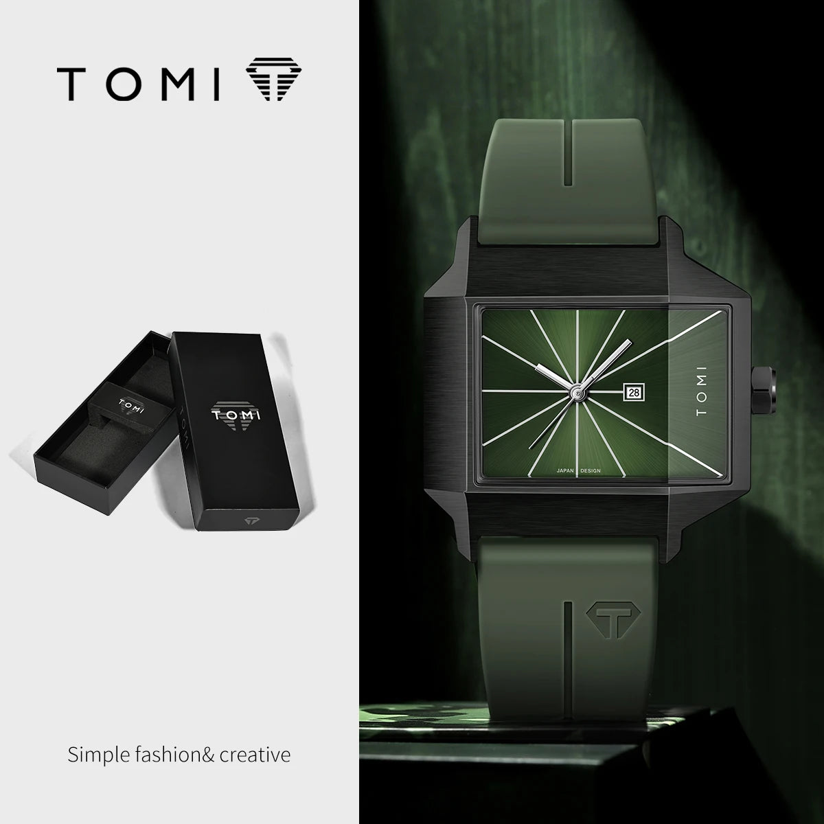 TOMI Simple Men's Watch New Calendar Quartz Business Fashion Wristwatch Textured Men's Gift
