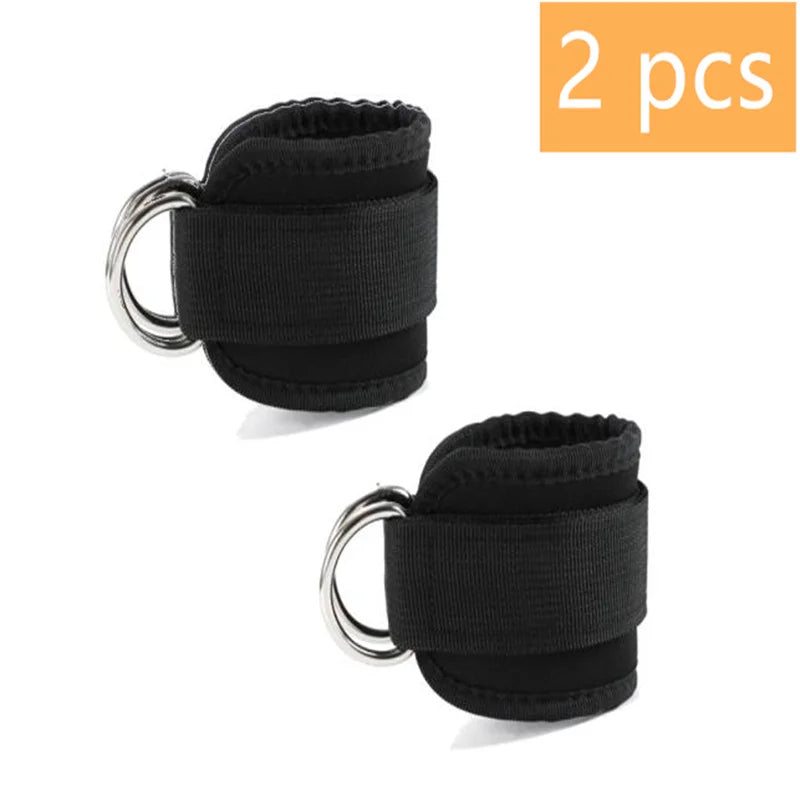 Cable Ankle Straps 1/2/4-Pack | Adjustable Double D-Ring Gym Ankle Cuffs | Glute & Leg Training | FREE SHIPPING 💪