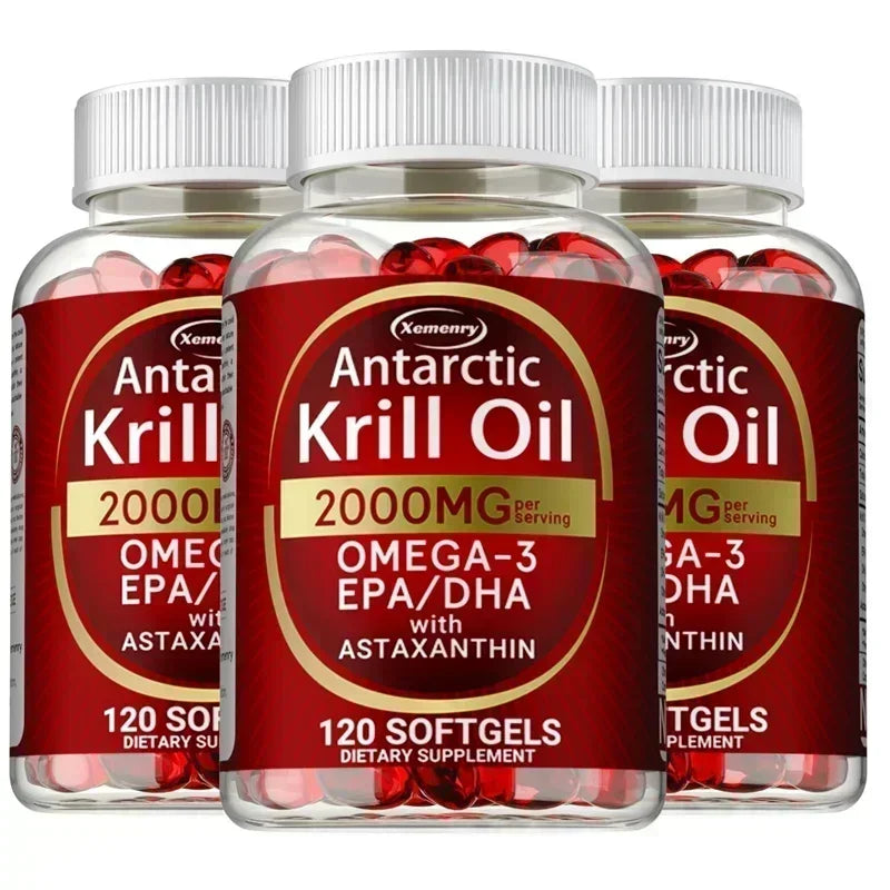 Antarctic Krill Oil Capsules – Brain Joint Heart & Immune Support  | Free Shipping