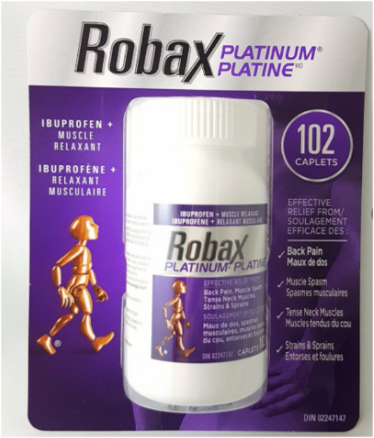 Robax Platinum 102 cap – Muscle Back Pain Relief From Canada