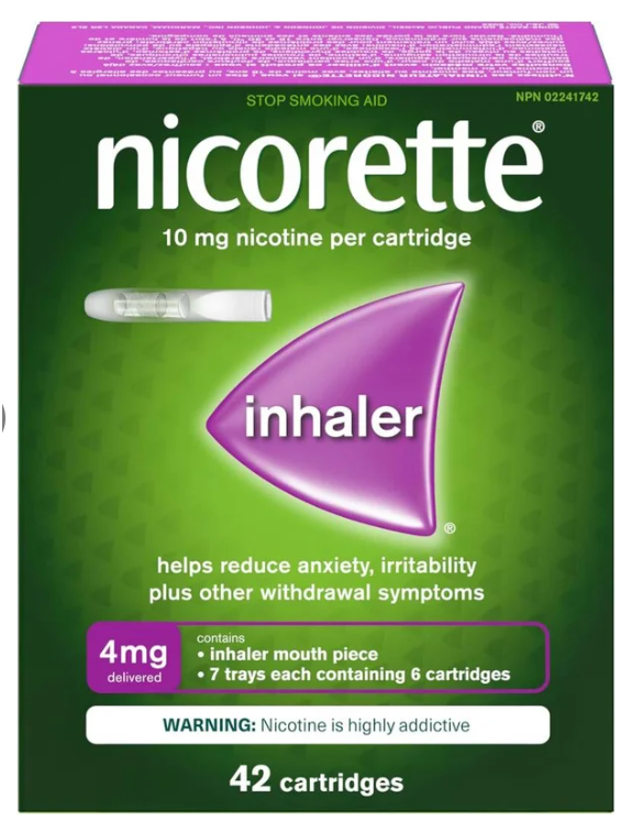 2x Nicorette Nicotine Inhaler, 4mg 42 Cartridges, Quit Smoking Aid