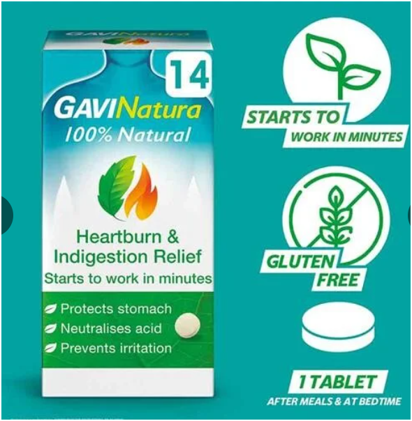 Gaviscon-GaviNatura Natural Heartburn and Indigestion Relief 14 Pack- Natural product From UK