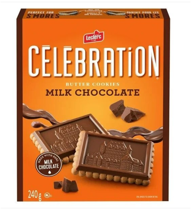 Celebration Milk Chocolate Top Butter Cookies, 240g - FREE SHIPPING