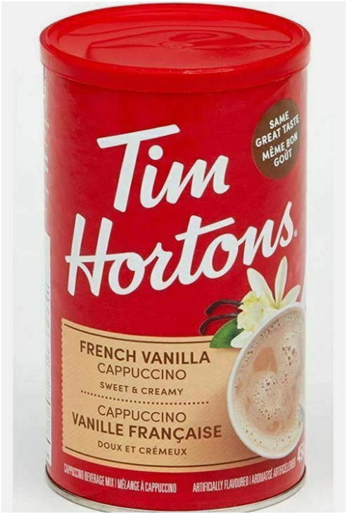 6 x Tim Hortons French Vanilla Instant Cappuccino 454g /16oz EACH -Canada 6 COUNT