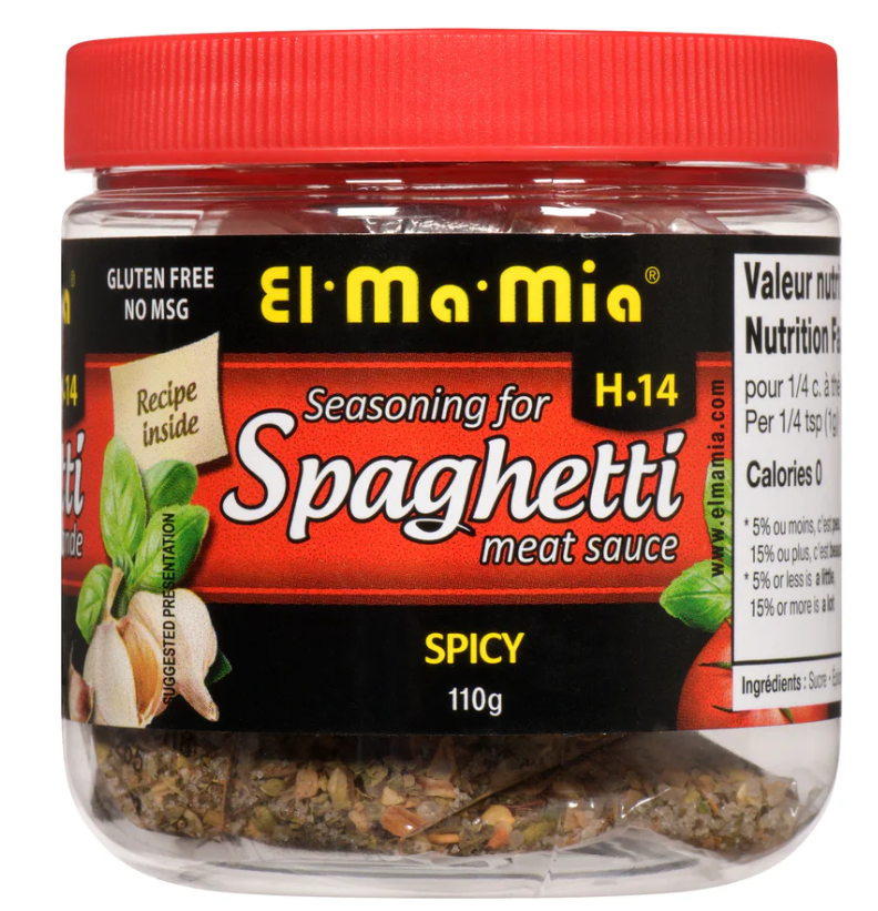 3 Pack El Ma Mia H-14 Seasoning for Spaghetti Spicy Meat Sauce 110g