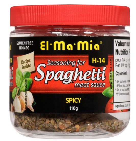 3 Pack El Ma Mia H-14 Seasoning for Spaghetti Spicy Meat Sauce 110g