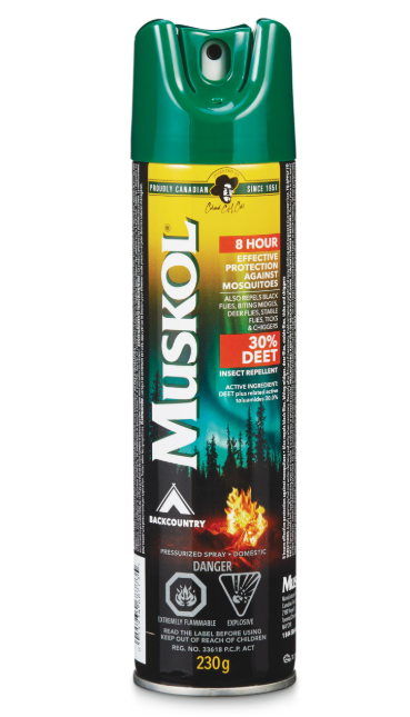 Muskol® BackCountry Professional Strength 30% DEET Aerosol – 8-Hour Extreme Protection