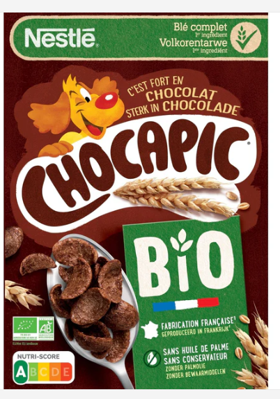 Chocapic Cereals Breakfast 375 g Chocolate wheat and corn cereals toasted with chocolate (Valentinas Market)