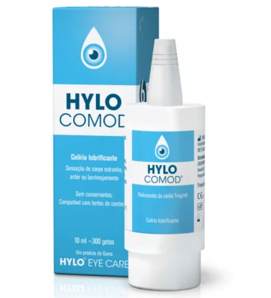 Hylo Comod Lubricant Eye Drops 10ml – Preservative-Free Long Lasting Dry Eye ReliefFrom Germany