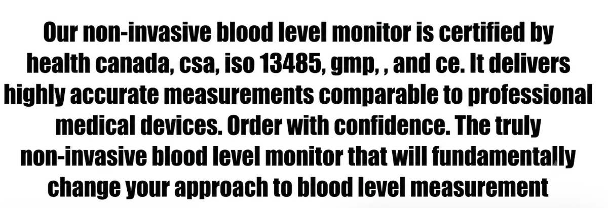 Optical Blood Glucose Monitor No Finger pricks