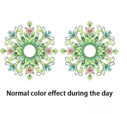 Luminous Demon Chest Temporary Tattoo Decal - Waterproof & Glow-in-the-Dark