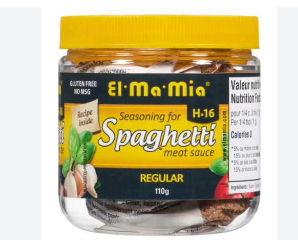 El-Ma-Mia H16 Gluten-Free Spaghetti Meat Sauce Seasoning - 110g (Pack of 3) | Free Shipping