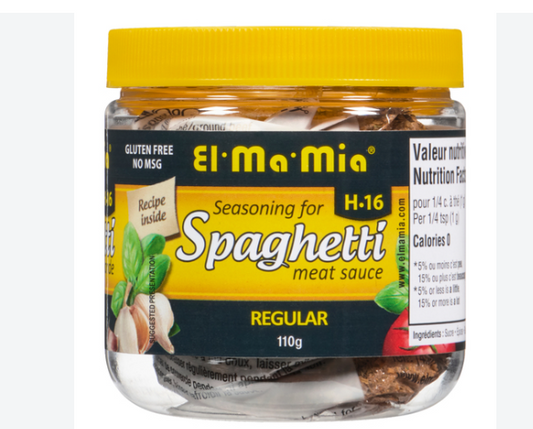 El-Ma-Mia H16 Gluten-Free Spaghetti Meat Sauce Seasoning - 110g (Pack of 3) | Free Shipping