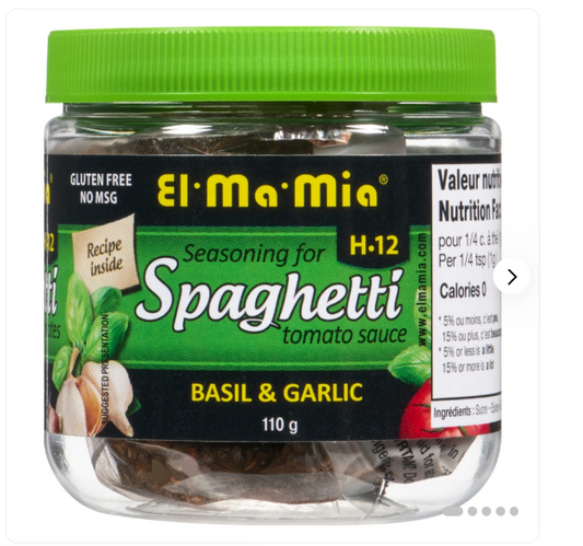 Mia Basil & Garlic Spaghetti Sauce Seasoning 110g (Pack of 3) - Vegetarian | Free Shipping