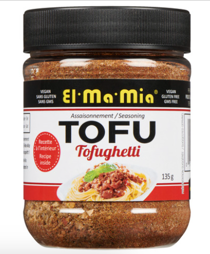 El-Ma-Mia Tofu Tofughetti Seasoning Jar 135g - Vegan & Gluten-Free | Free Shipping