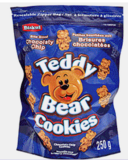 Diakwi Teddy Bear Chocolate Chip Cookies 200g X 2 | Crunchy Sweet Snack | Canadian Treat | FREE SHIPPING