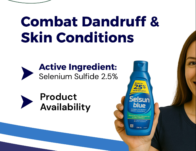 Selsun Blue 2.5% Extra Strength Anti-Dandruff Shampoo | 250 mL | Selenium Sulfide | FREE SHIPPING
